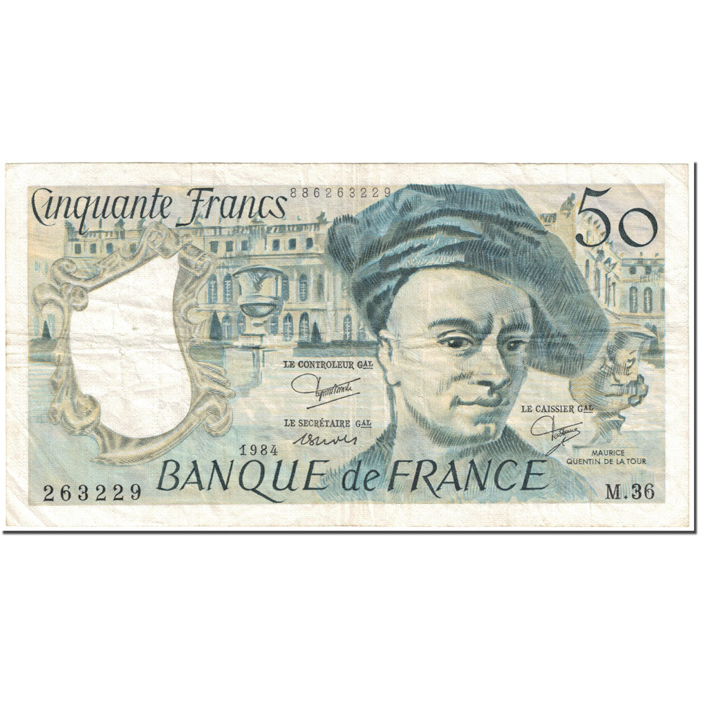Frankreich, 50 Francs, 50 F 1976-1992 ''Quentin de La Tour'', 1984, Undated