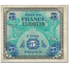 Frankreich, 5 Francs, 1944 Flag/France, 1944, Undated (1944), S, KM:115a