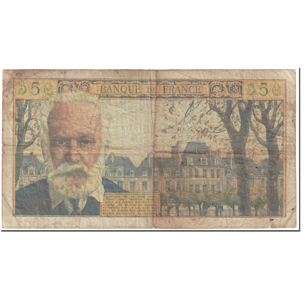 France, 5 Nouveaux Francs, 5 NF 1959-1965 ''Victor Hugo'', 1963, 1963-05-02