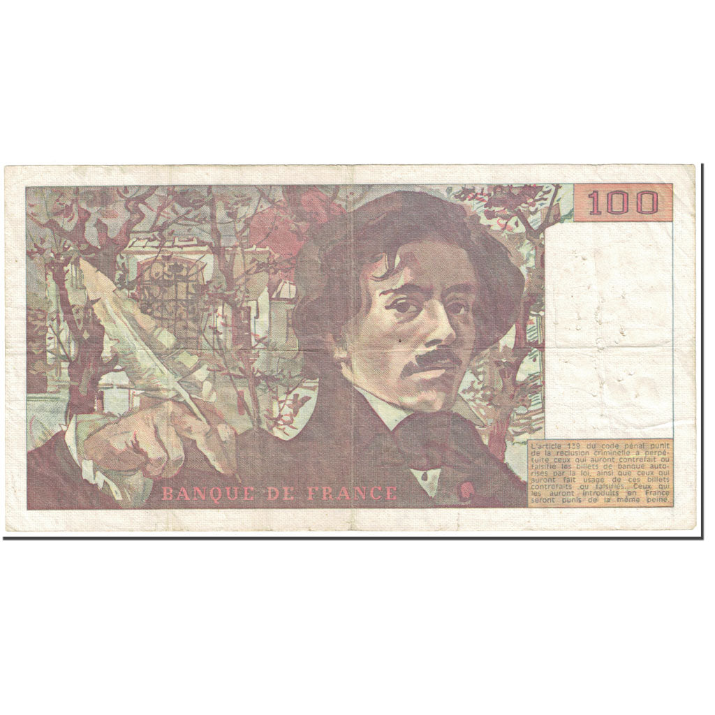 Francia, 100 Francs, 100 F 1978-1995 ''Delacroix'', 1980, Undated (1980), BC