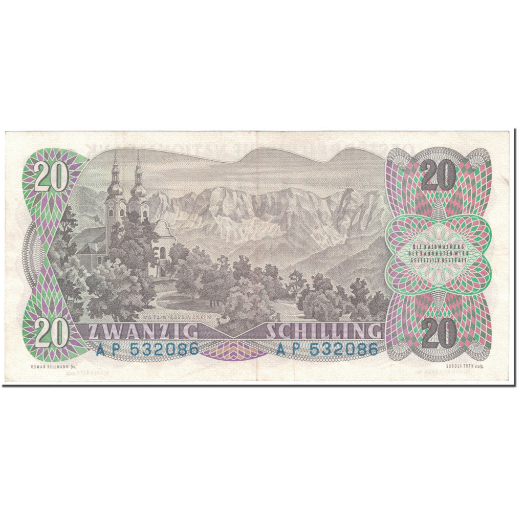 Banknote, Austria, 20 Schilling, 1956, 1956-07-02, KM:136a, EF(40-45)