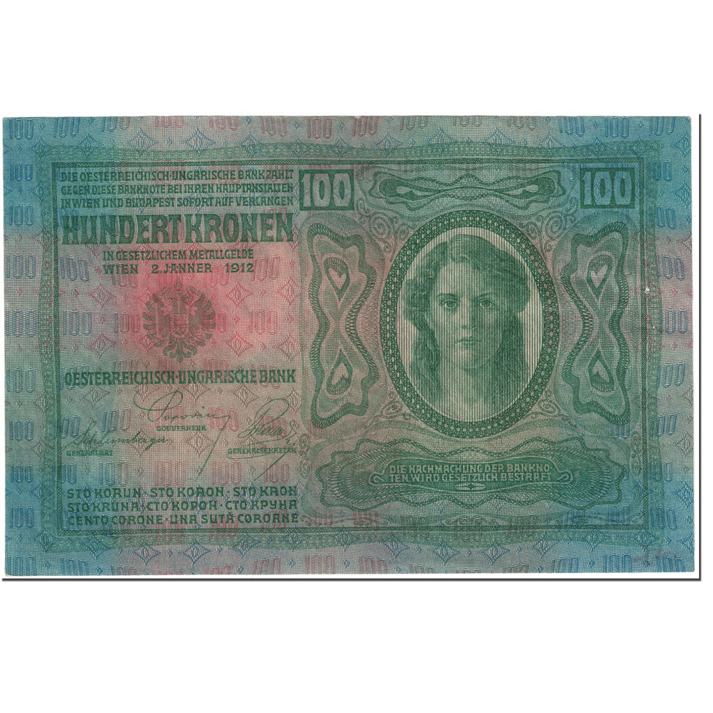 Banknote, Austria, 100 Kronen, 1912, 1912-01-02, KM:12, UNC(63)