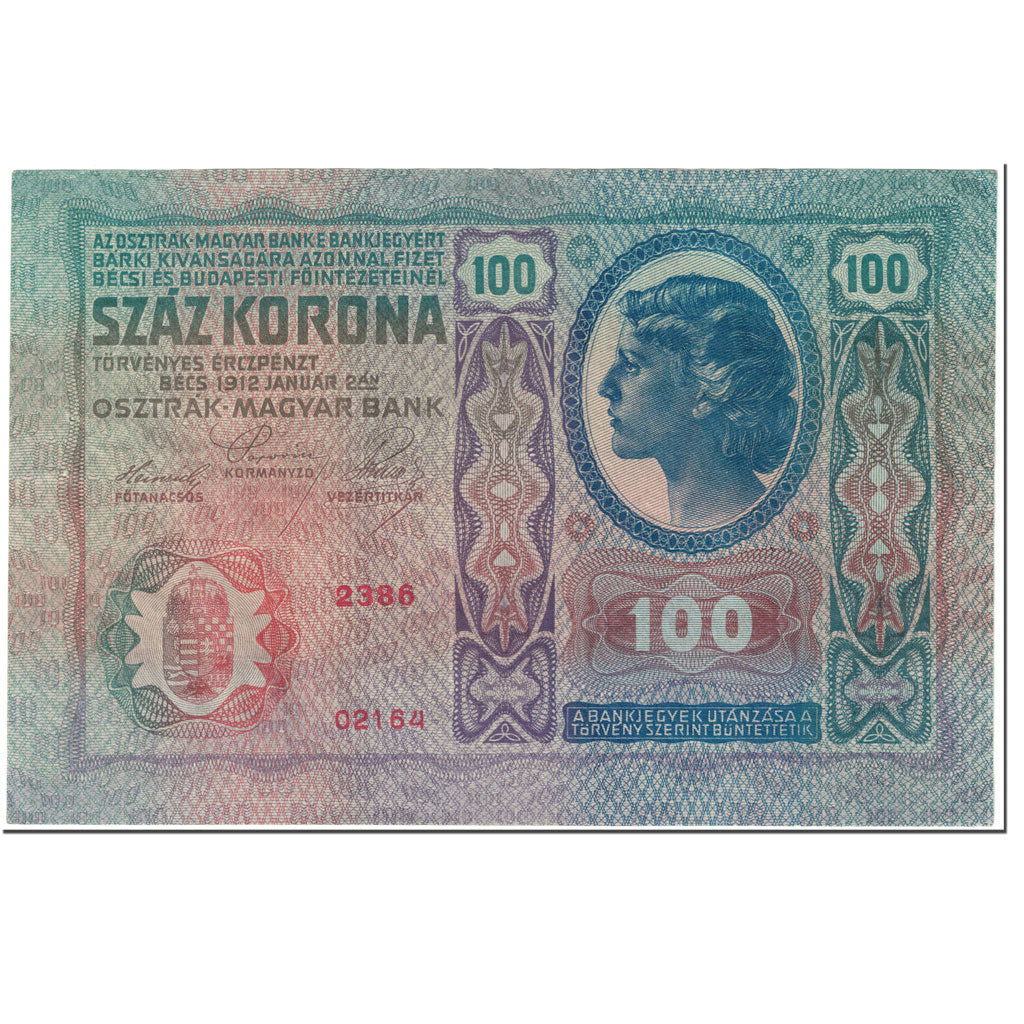 Banknote, Austria, 100 Kronen, 1912, 1912-01-02, KM:12, UNC(63)