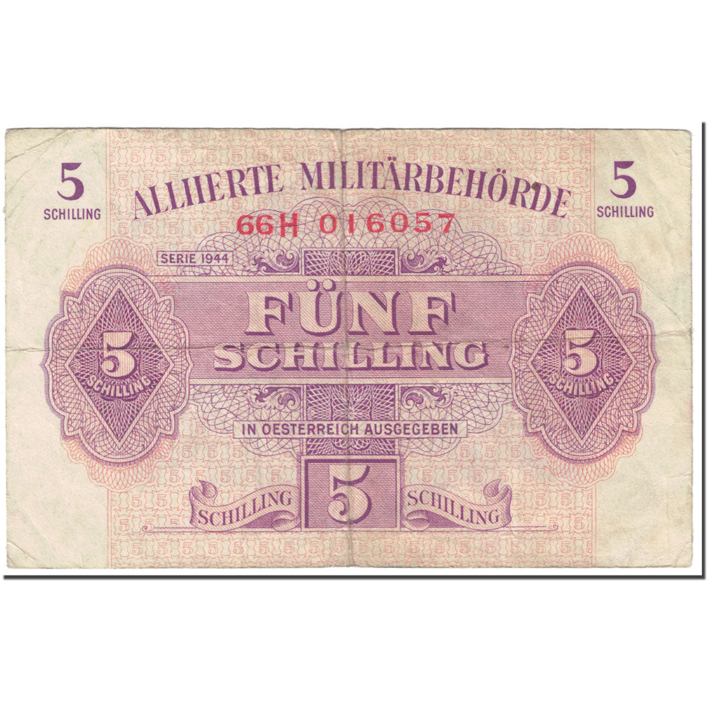 Banknote, Austria, 5 Schilling, 1944, SÉRIE 1944., KM:105, VF(20-25)