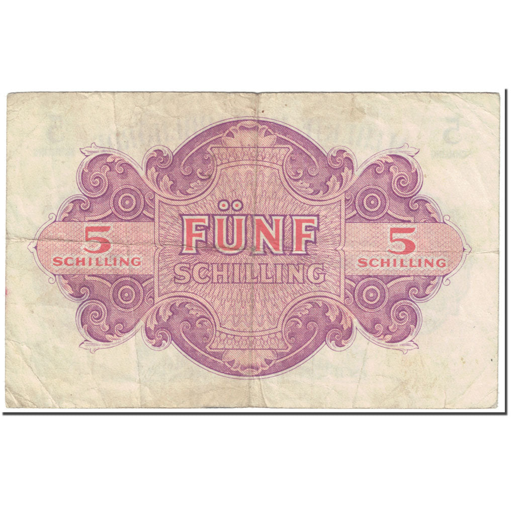 Banknote, Austria, 5 Schilling, 1944, SÉRIE 1944., KM:105, VF(20-25)