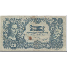 Banknote, Austria, 20 Schilling, 1945, 1945-05-29, KM:116, VF(20-25)