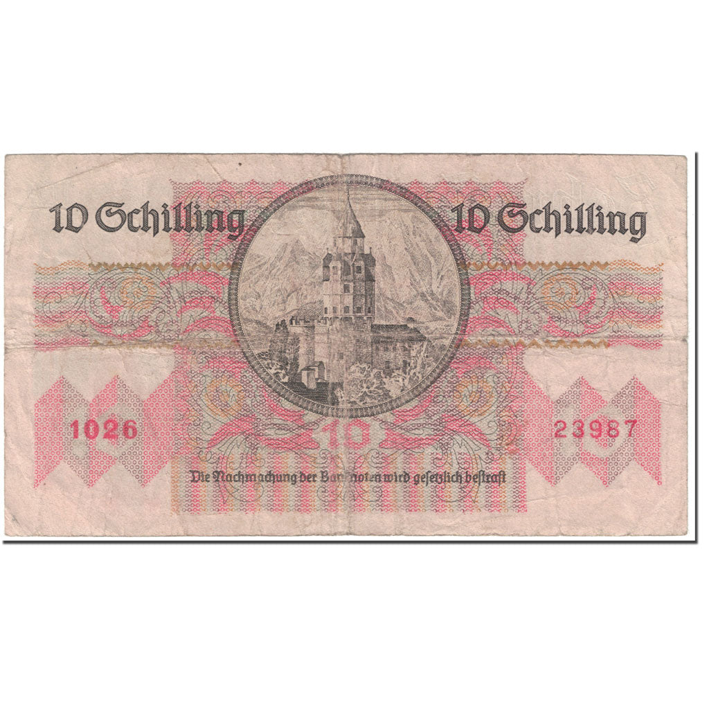 Banknote, Austria, 10 Schilling, 1946, 1946-02-02, KM:122, VF(20-25)