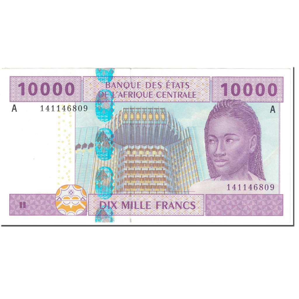 Banknote, Central African States, 10,000 Francs, 2002, Undated (2002), KM:410A