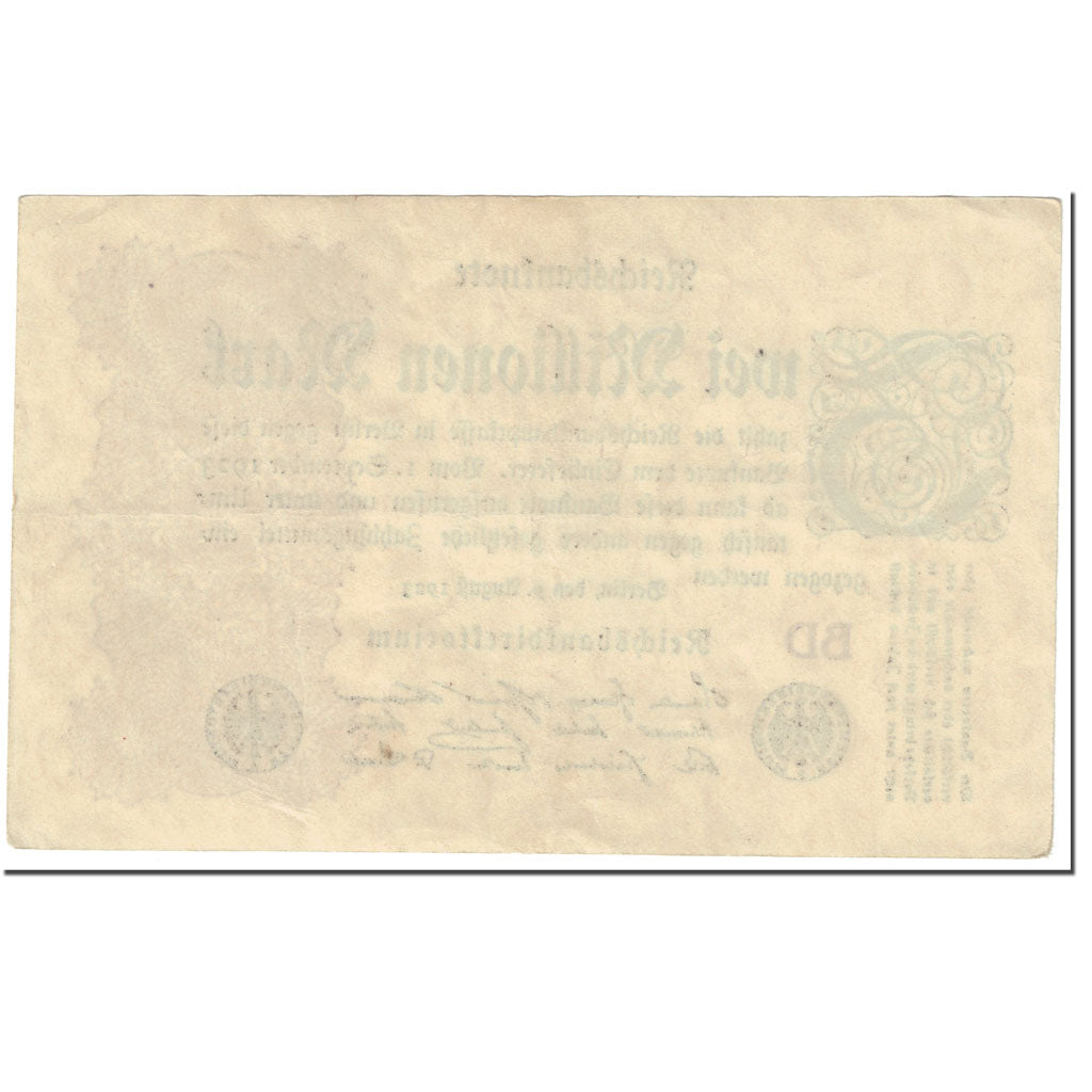 Banknote, Germany, 2 Millionen Mark, 1923, 1923-08-09, KM:104b, EF(40-45)
