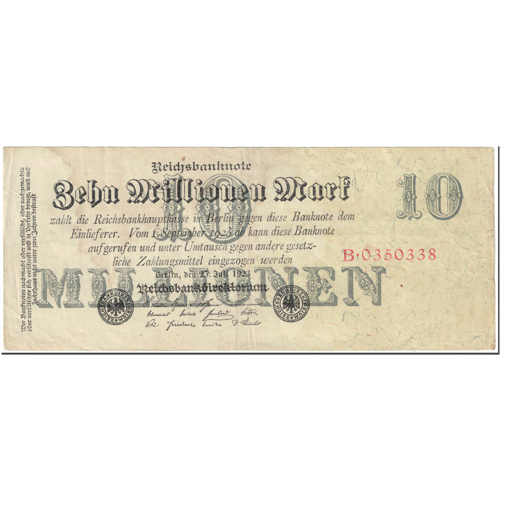 Banknote, Germany, 10 Millionen Mark, 1923, 1923-07-25, KM:96, EF(40-45)