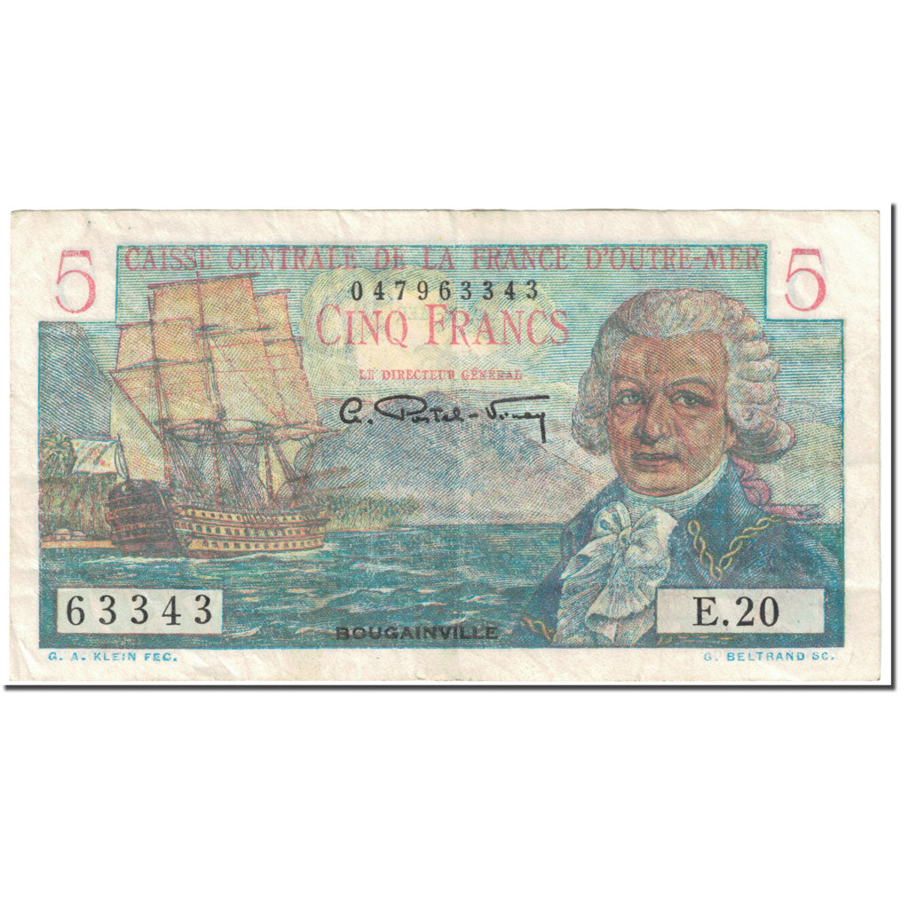 Banknote, French Equatorial Africa, 5 Francs, 1947, Undated (1947), KM:20b