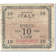 Banknot, Włochy, 10 Lire, 1943, Undated (1943), KM:M19b, VG(8-10)