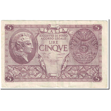 Banknote, Italy, 5 Lire, 1944, 1944-11-23, KM:31c, EF(40-45)