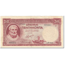 Banknote, Greece, 50 Drachmai, 1941, 1941-01-01, KM:168a, EF(40-45)