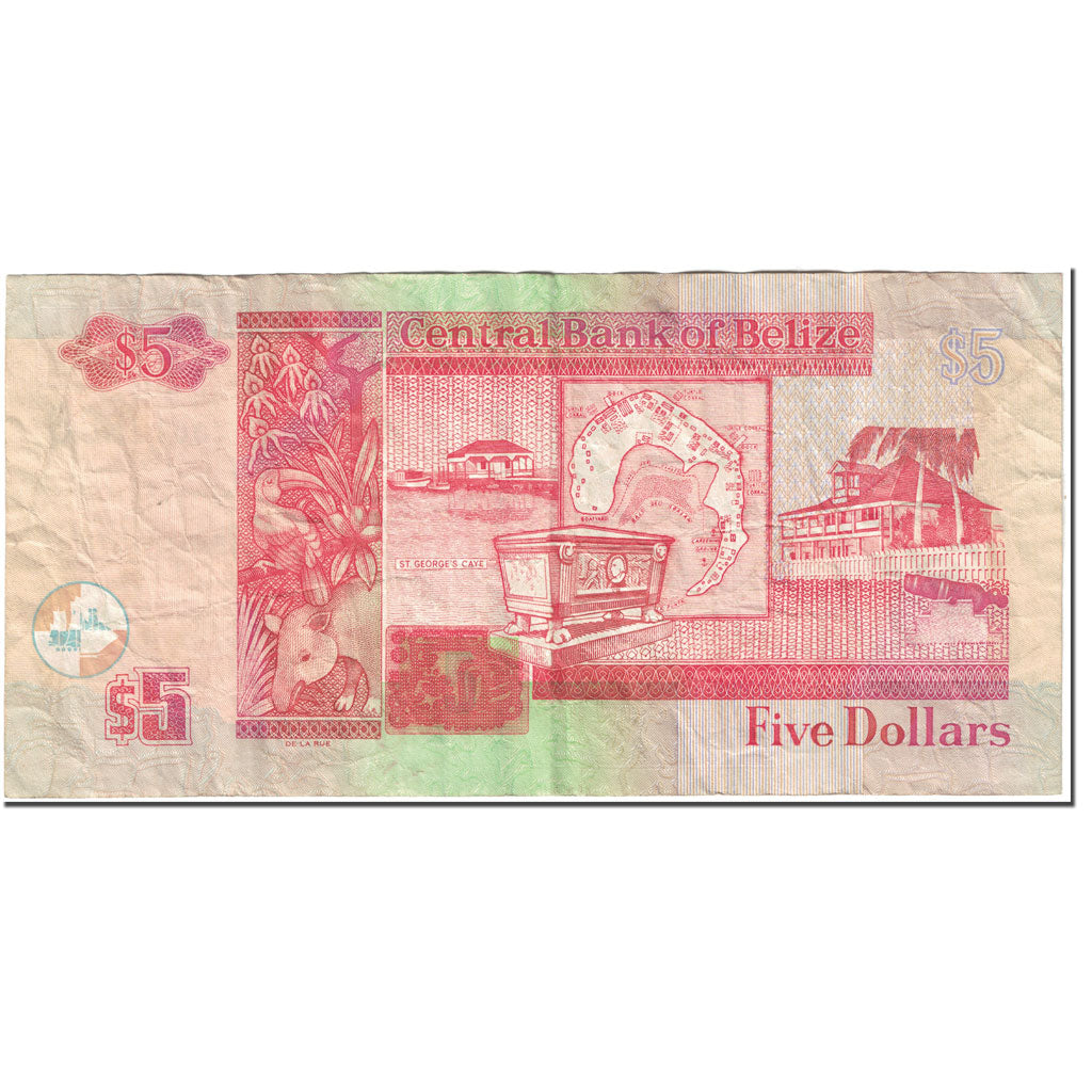 Billete, 5 Dollars, 2002, Belice, 2002-01-01, KM:61b, BC