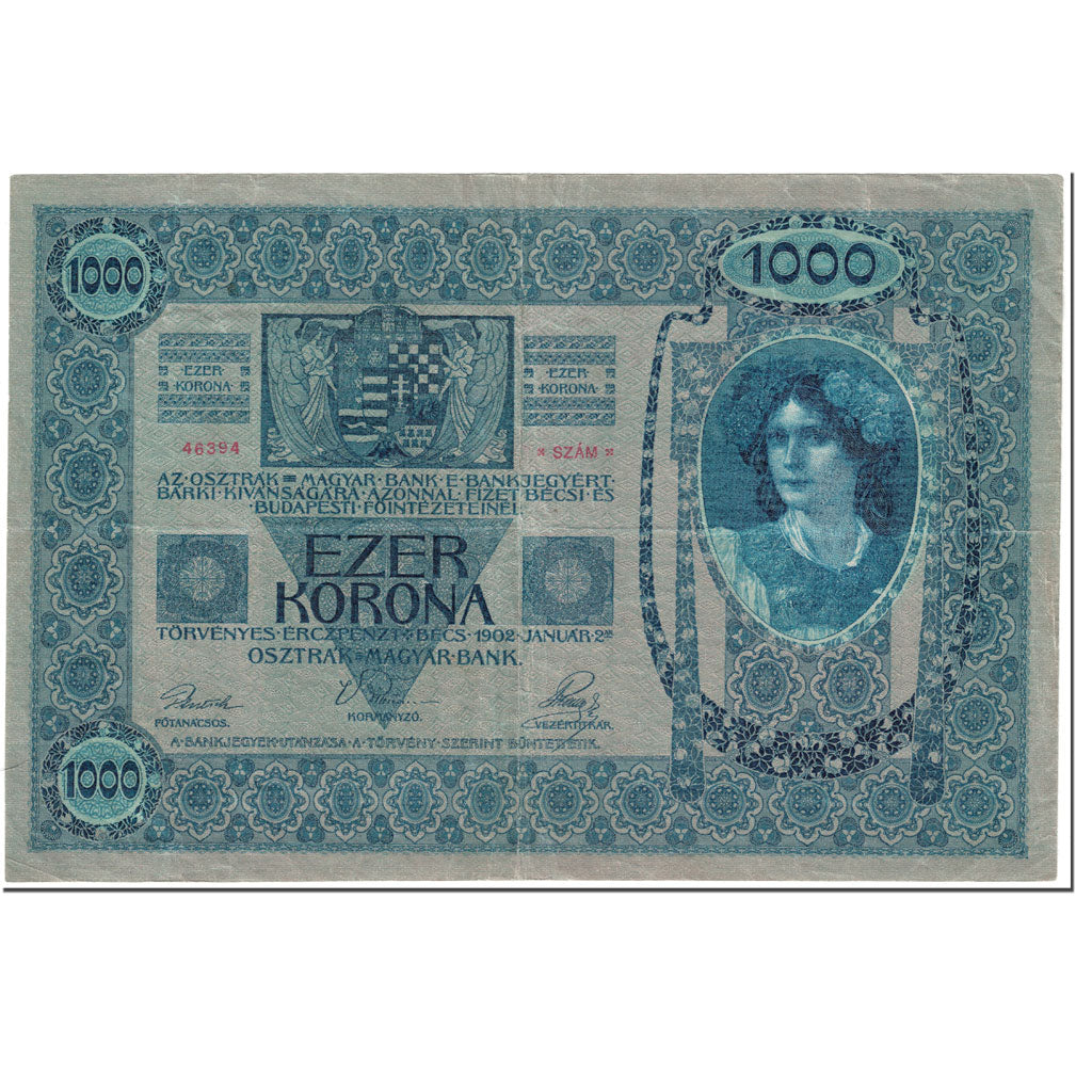 Banknote, Austria, 1000 Kronen, 1919, Undated (1919), KM:57a, EF(40-45)