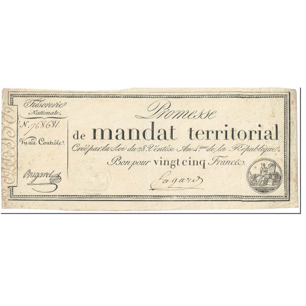 France, 25 Francs, 1796, 1796-03-18, EF(40-45), KM:A83a