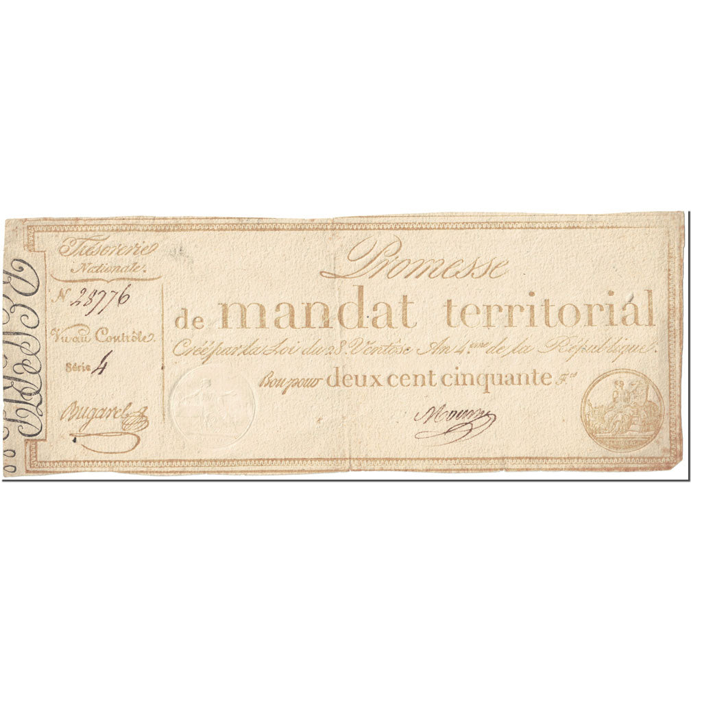 France, 250 Francs, 1796, 1796-03-18, TB, KM:A85b