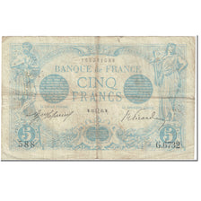 France, 5 Francs, 5 F 1912-1917 ''Bleu'', 1915, 1915-07-15, VF(20-25)