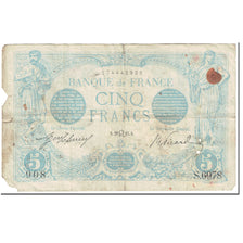 Francia, 5 Francs, 5 F 1912-1917 ''Bleu'', 1915, 1915-07-29, MC, Fayette:2.29