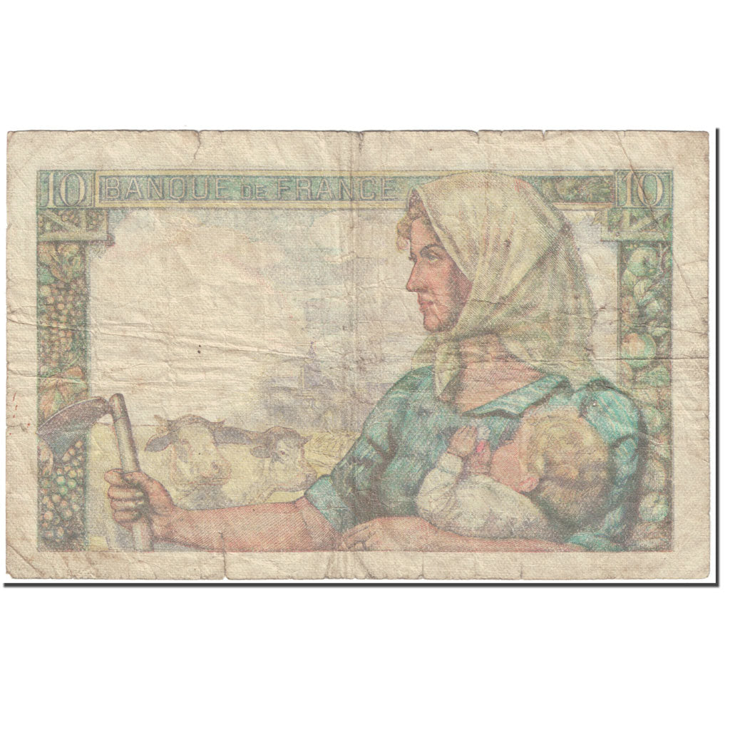 France, 10 Francs, 10 F 1941-1949 ''Mineur'', 1947, 1947-01-09, VG(8-10)