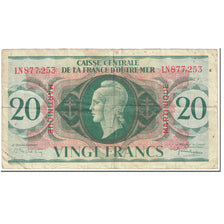Martinique, 20 Francs, 1943, Undated (1943), VF(30-35), KM:24