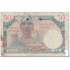 France, 50 Francs, 1955-1963 Treasury, 1947, Undated (1947), B, Fayette:VF31.1