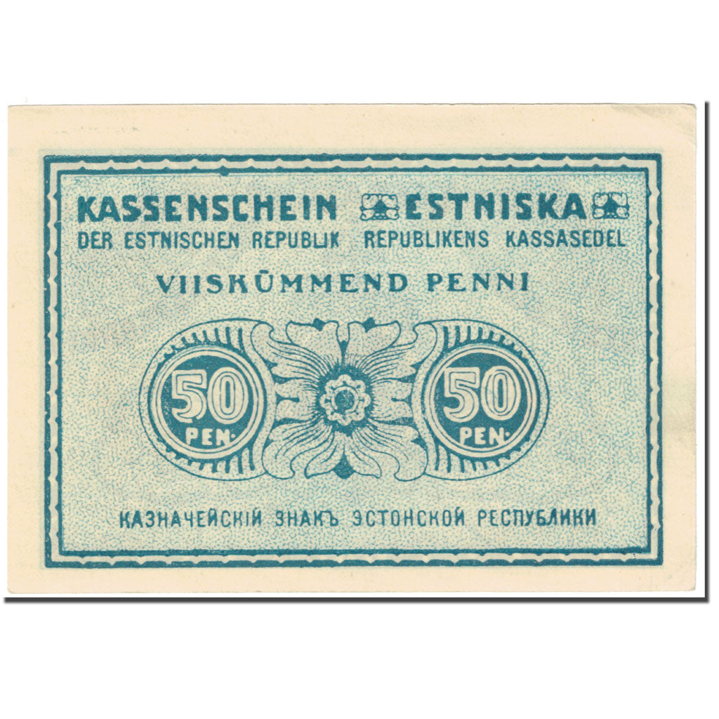 Banknote, Estonia, 50 Penni, 1919, Undated (1919), KM:42a, UNC(63)
