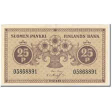 Banknote, Finland, 25 Penniä, 1918, Undated (1918), KM:33, AU(50-53)