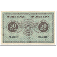 Banknote, Finland, 50 Penniä, 1918, Undated (1918), KM:34, EF(40-45)