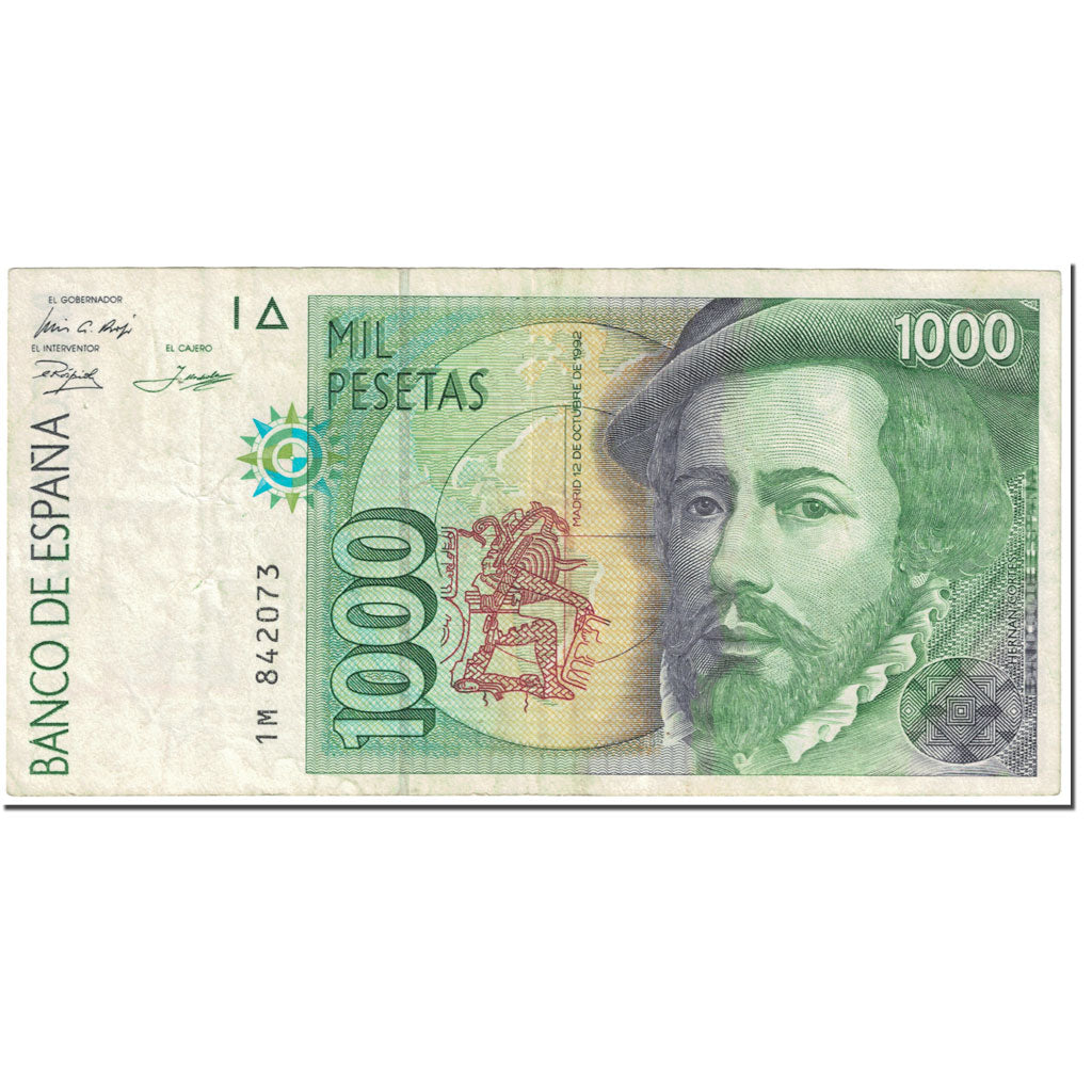 Banknote, Spain, 1000 Pesetas, 1992, 1992-10-12, KM:163, EF(40-45)