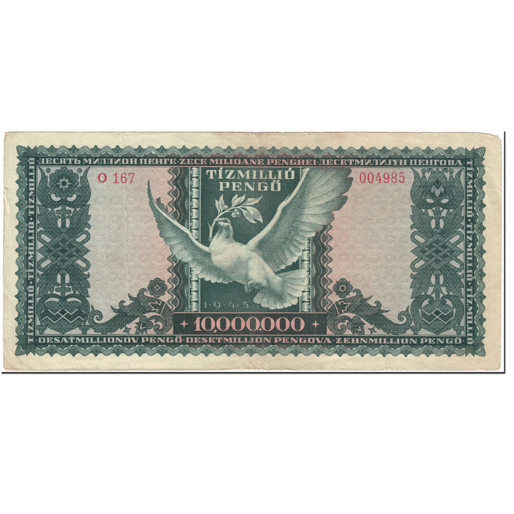 Banknote, Hungary, 10,000,000 Pengö, 1945, 1945-11-16, KM:123, EF(40-45)