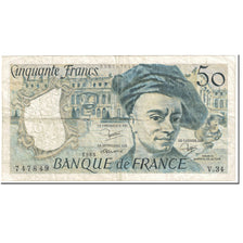 France, 50 Francs, Quentin de La Tour, 1983, Undated (1983), VF(20-25)