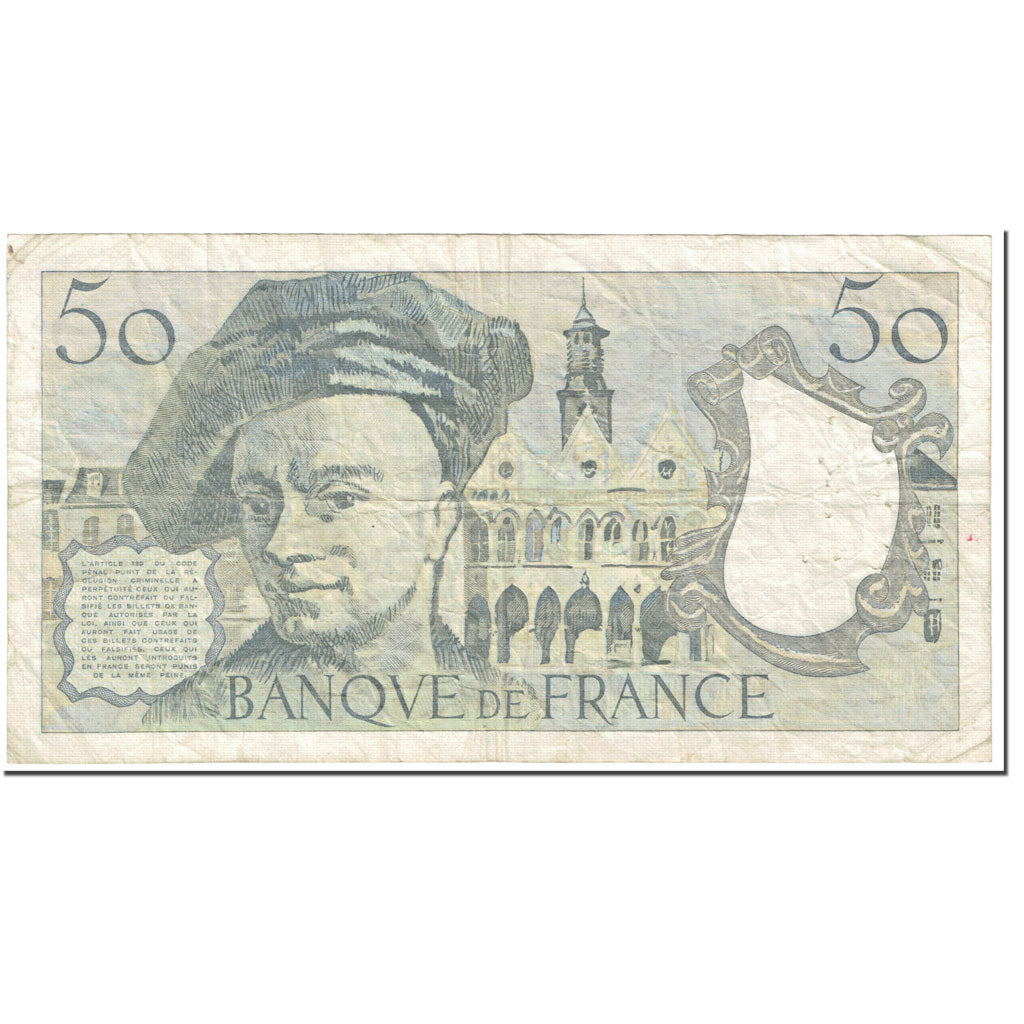 France, 50 Francs, Quentin de La Tour, 1983, Undated (1983), VF(20-25)