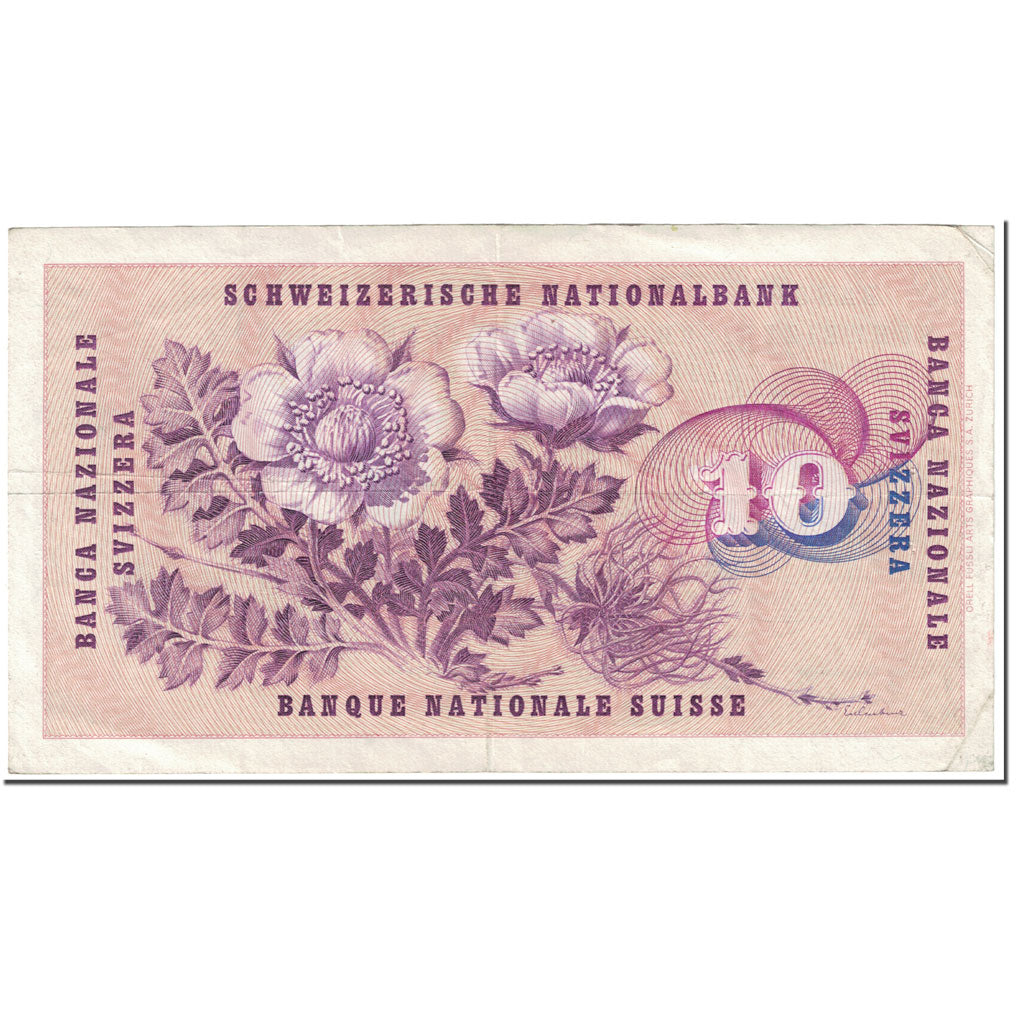Banknote, Switzerland, 10 Franken, 1960, 1960-12-22, KM:45f, VF(30-35)