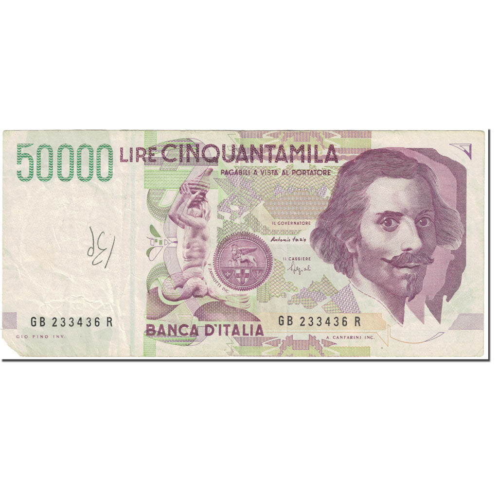 Banknote, Italy, 50,000 Lire, 1992, 1992-05-27, KM:116b, VG(8-10)