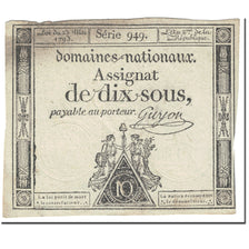 France, 10 Sous, 1793, 1793-05-23, TTB, KM:A68b