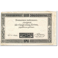 France, 25 Livres, 1793, 1793-06-06, VF(30-35), KM:A71