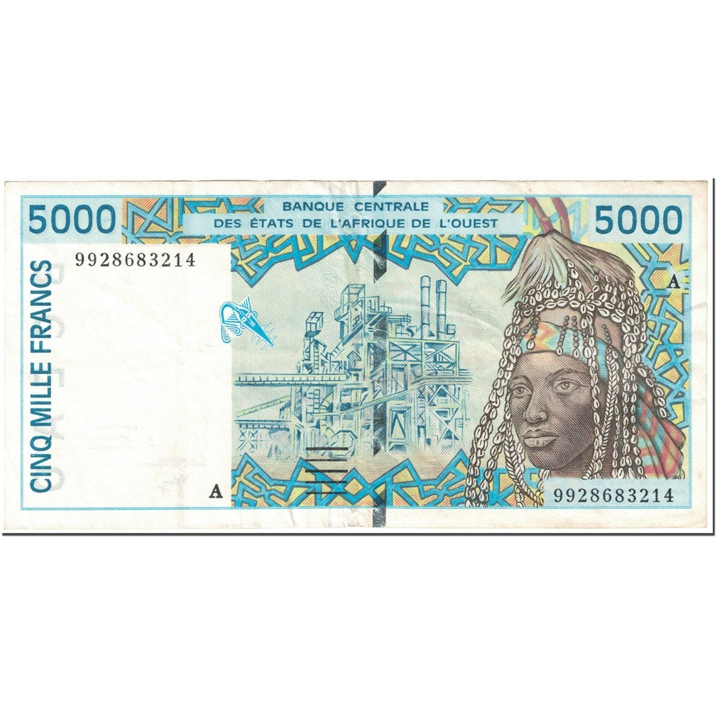 Banknote, West African States, 5000 Francs, 1999, Undated (1999), KM:113Ai