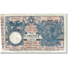 Billete, 5 Lire, 1911, Italia, 1911-01-21, KM:23b, MBC