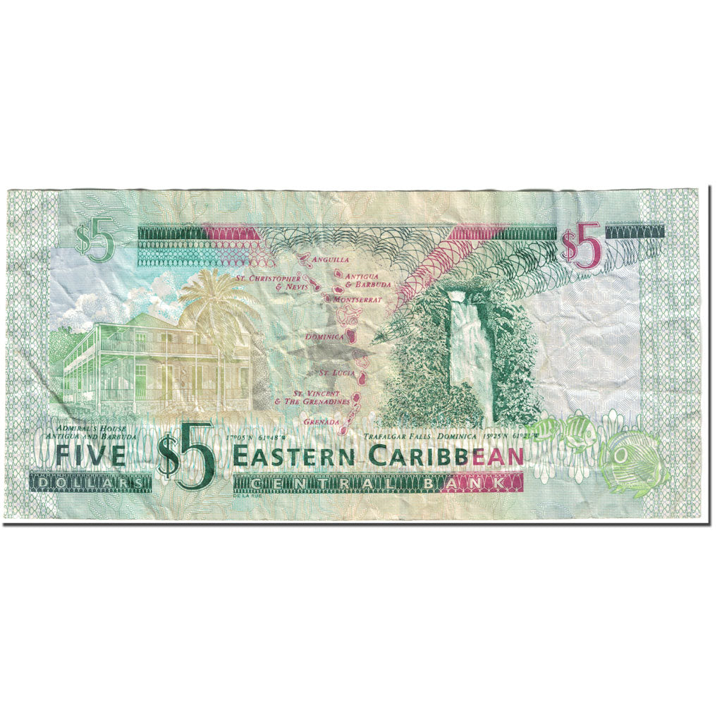 Banknote, East Caribbean States, 5 Dollars, 2008, Undated (2008), KM:47a