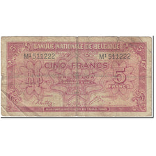 Billete, 5 Francs-1 Belga, 1943, Bélgica, 1943-02-01, KM:121, RC