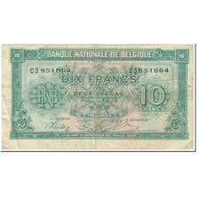Banknote, Belgium, 10 Francs-2 Belgas, 1943, 1943-02-01, KM:122, EF(40-45)
