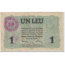 Banknot, Rumunia, 1 Leu, 1917, Undated (1917), KM:M3, VG(8-10)