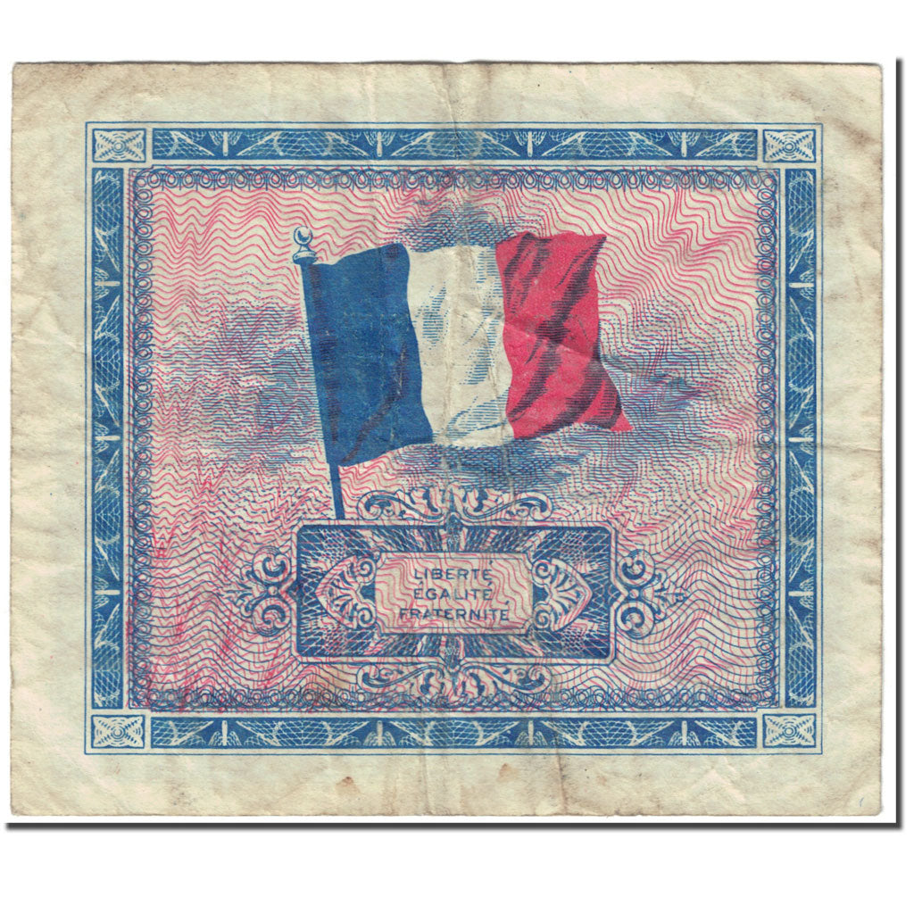France, 5 Francs, Drapeau/France, 1944, Undated (1944), TB, Fayette:VF17.1