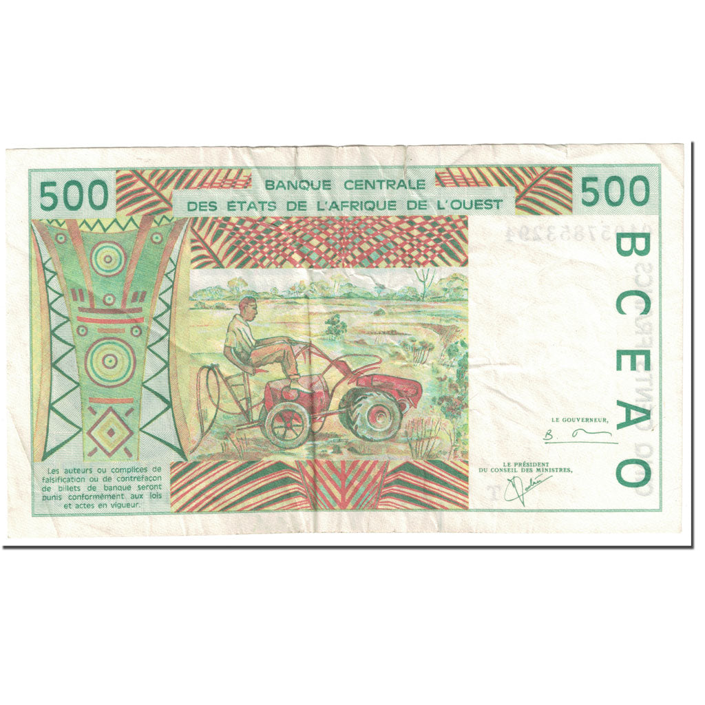 Banknote, West African States, 500 Francs, 2001, Undated (2001), KM:810Tl