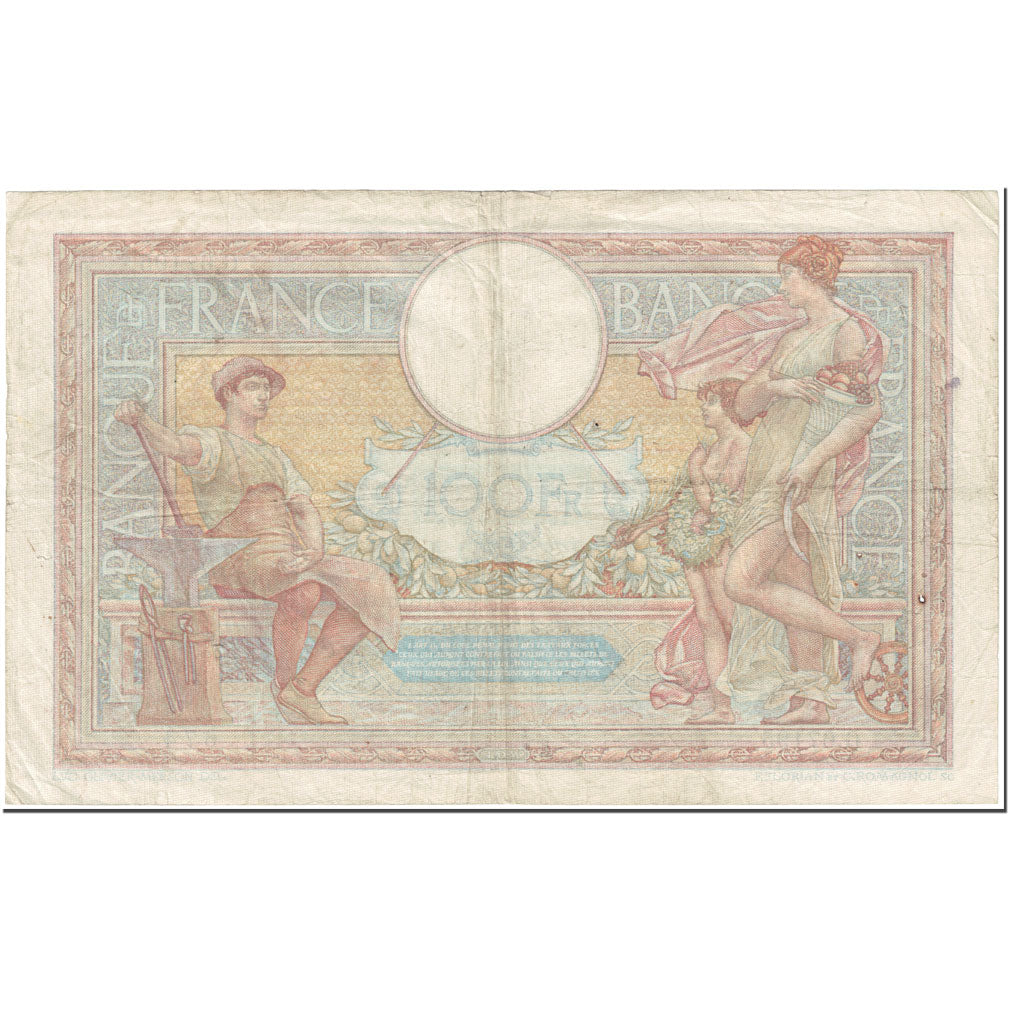 France, 100 Francs, Luc Olivier Merson, 1939, 1939-07-06, VF(30-35)