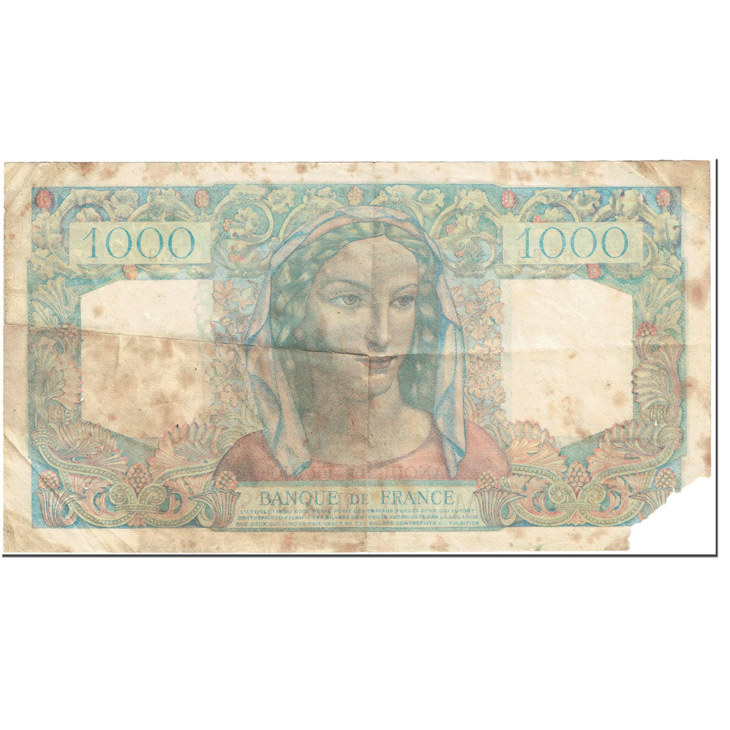 France, 1000 Francs, Minerve et Hercule, 1945, 1945-04-12, AG(1-3)