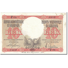 Banknote, Albania, 10 Lek, 1940, Undated (1940), KM:11, EF(40-45)