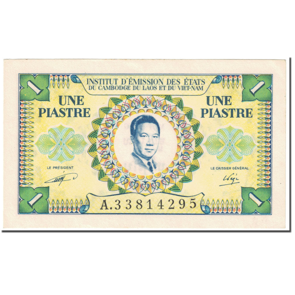 Banconote, INDOCINA FRANCESE, 1 Piastre = 1 Dong, 1953, Undated (1953), KM:104